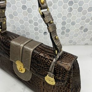 EUC Lockable Brahmin Miriam Cooper w/Key & Charm